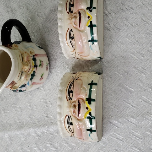 Vintage chef pitcher and wall pockets - Picture 2 of 8